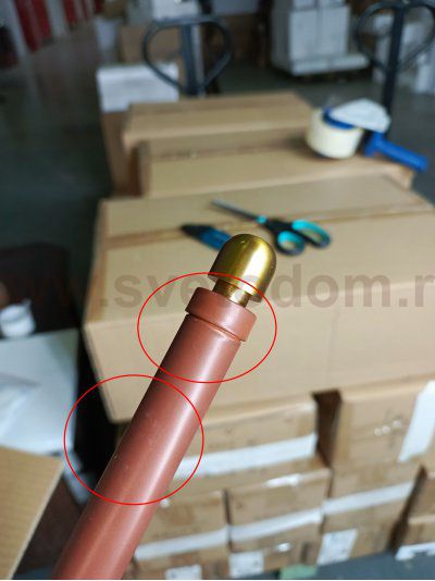 utsenka-SL6225.303.06 Светильник подвесной ST-Luce Латунь/Терракотовый, Белый LED 6*5W 3000K BRICK