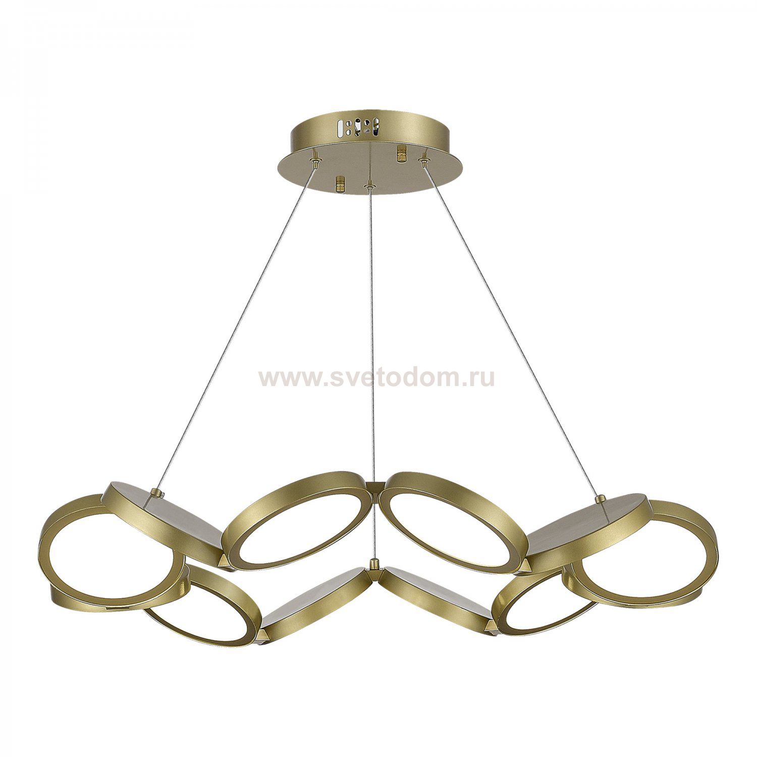 utsenka-SL6508.203.01 Светильник подвесной ST-Luce Матово Золотистый/Белый LED 1*60W 4000K RIO