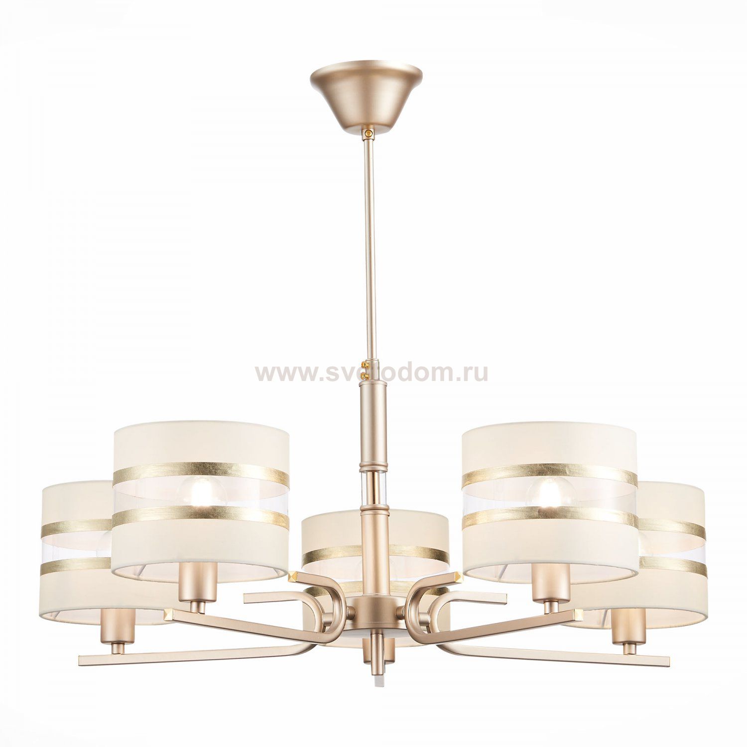 utsenka-SLE300203-05 Светильник потолочный Шампань/Белый, Золотистый E14 5*40W ALMESE