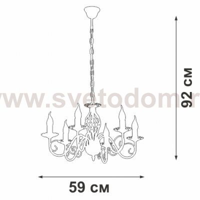 Люстра Vitaluce V1104/6, 6хЕ14 макс. 60Вт