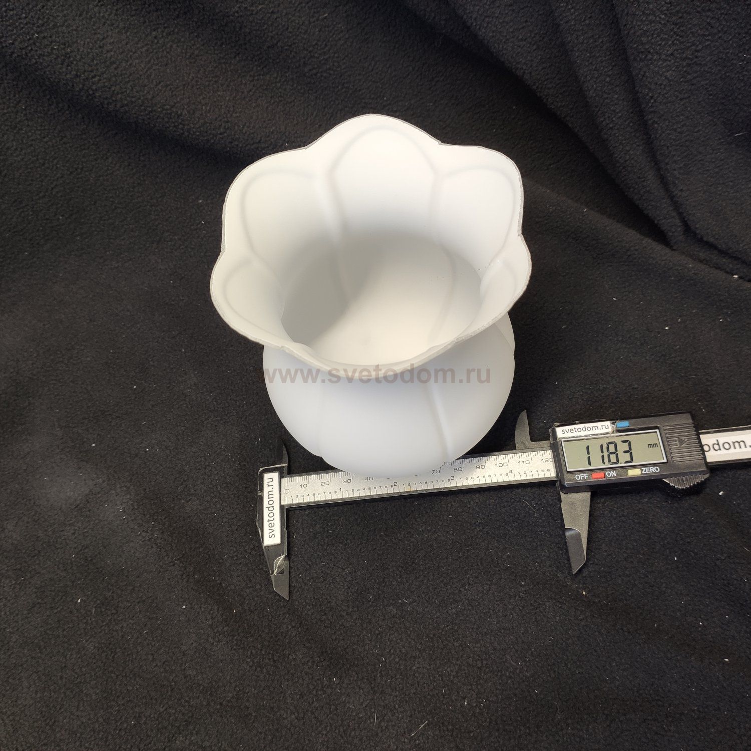 Плафон стекло матовое белое 118*125мм E14 (30мм посадка) Vitaluce V1685