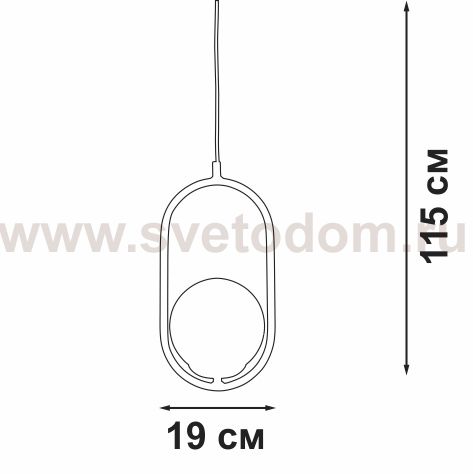 Люстра Vitaluce V2943-1/1S, 1xE14 макс. 40Вт