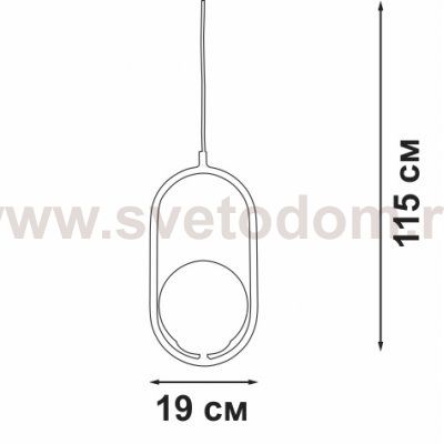 Люстра Vitaluce V2943-1/1S, 1xE14 макс. 40Вт