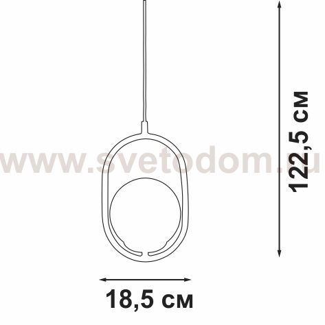 Люстра Vitaluce V2944-1/1S, 1xE14 макс. 40Вт