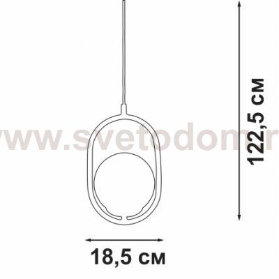 Люстра Vitaluce V2944-1/1S, 1xE14 макс. 40Вт