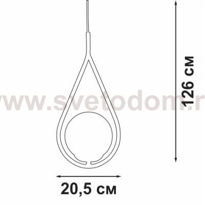 Люстра Vitaluce V2945-1/1S, 1xE14 макс. 40Вт