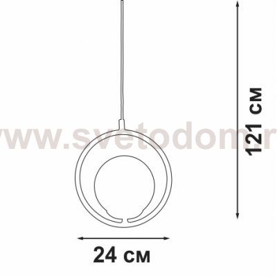 Люстра Vitaluce V2946-1/1S, 1xE14 макс. 40Вт