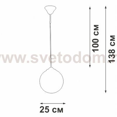 Люстра Vitaluce V2994-0/1S, 1хЕ27 макс. 40Вт