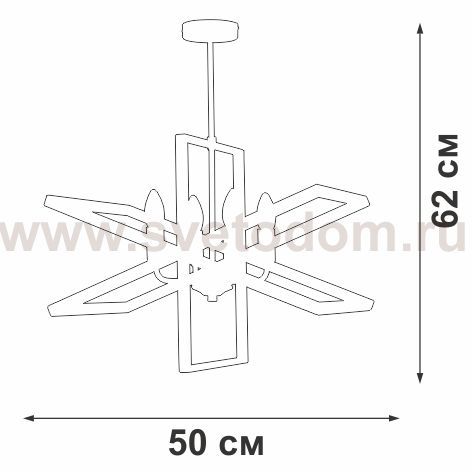 Люстра Vitaluce V3004-1/4PL, 4xE14 макс. 40Вт