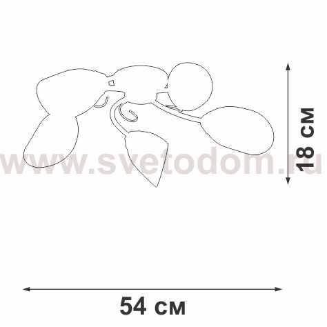 Люстра Vitaluce V3715/5P,5xE14макс. 40Вт, плафон ПП