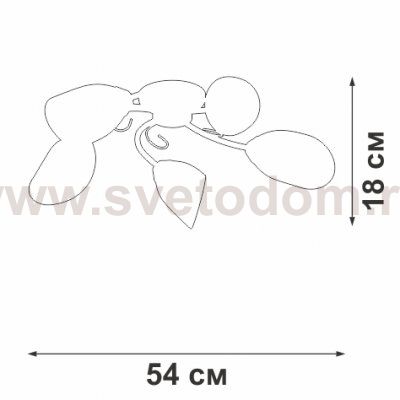Люстра Vitaluce V3715/5P,5xE14макс. 40Вт, плафон ПП