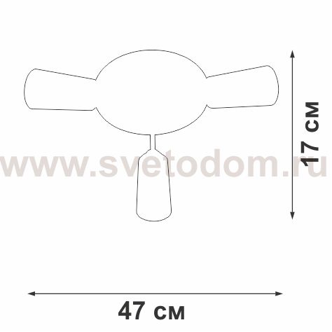 Люстра Vitaluce V3762-1/3PL, 3xE27 макс. 40Вт