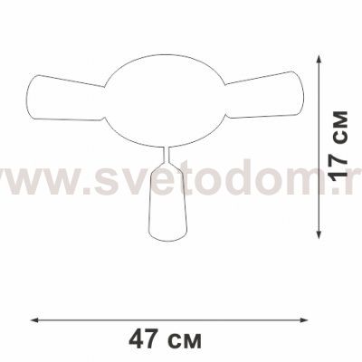 Люстра Vitaluce V3762-1/3PL, 3xE27 макс. 40Вт