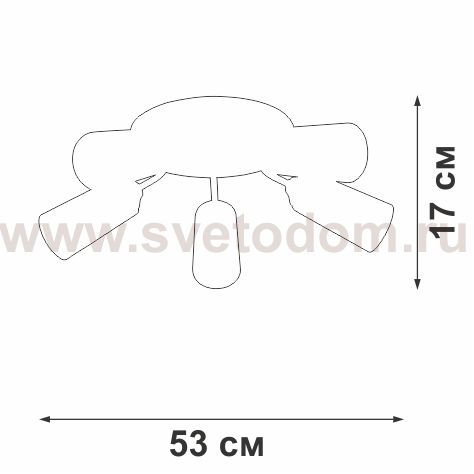 Люстра Vitaluce V3762-1/5PL, 5xE27 макс. 40Вт