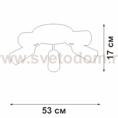Люстра Vitaluce V3762-1/5PL, 5xE27 макс. 40Вт