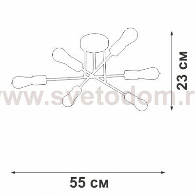 Люстра Vitaluce V3764-1/6P, 6xE27 макс. 40Вт