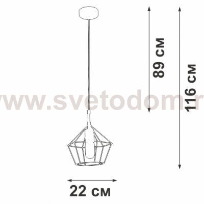 Люстра Vitaluce V3936-1/1S, 1хE27 макс. 40Вт