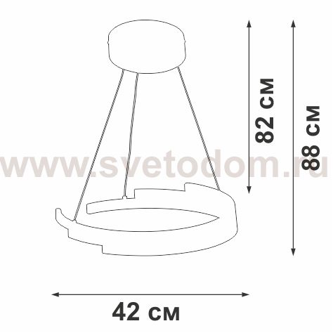 Светодиодный светильник Vitaluce V3967-0/1S, LED 57Вт, 3900-4200K, 4730Lm