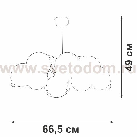 Люстра Vitaluce V4003-1/8PL, 8xE14 макс. 40Вт