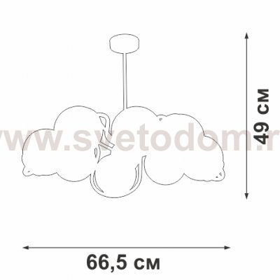 Люстра Vitaluce V4003-1/8PL, 8xE14 макс. 40Вт
