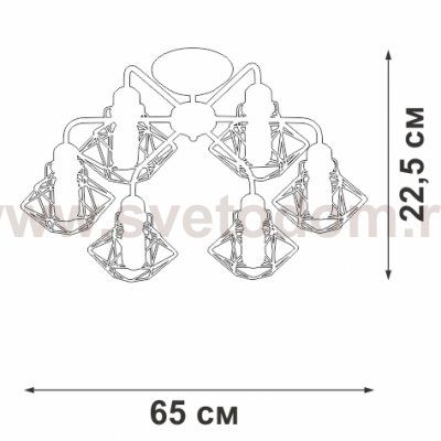 Люстра Vitaluce V4258-0/6PL, 6xE27 макс. 40Вт