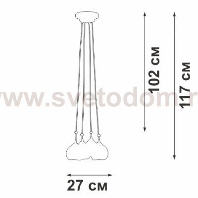Люстра Vitaluce V42890-13/4P, 4хE27 макс. 40Вт