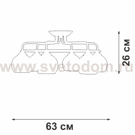 Люстра Vitaluce V43080-03/6P, 6xE27 макс. 40Вт
