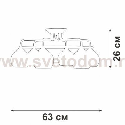 Люстра Vitaluce V43080-03/6P, 6xE27 макс. 40Вт