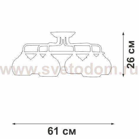 Люстра Vitaluce V43080-13/6P, 6xE27 макс. 40Вт