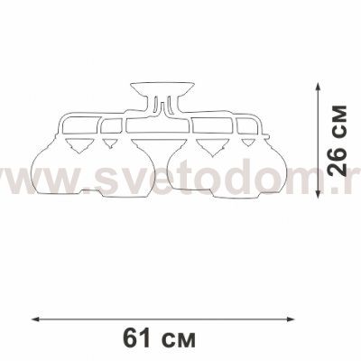 Люстра Vitaluce V43080-13/6P, 6xE27 макс. 40Вт