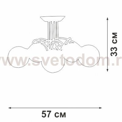 Люстра Vitaluce V43090-13/5PL, 5xE27 макс. 40Вт