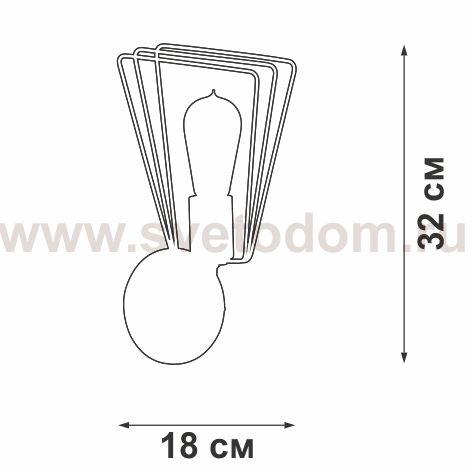 Светильник настенный Vitaluce V4378-1/1A, 1xE27 макс. 60Вт