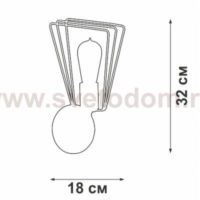 Светильник настенный Vitaluce V4378-1/1A, 1xE27 макс. 60Вт