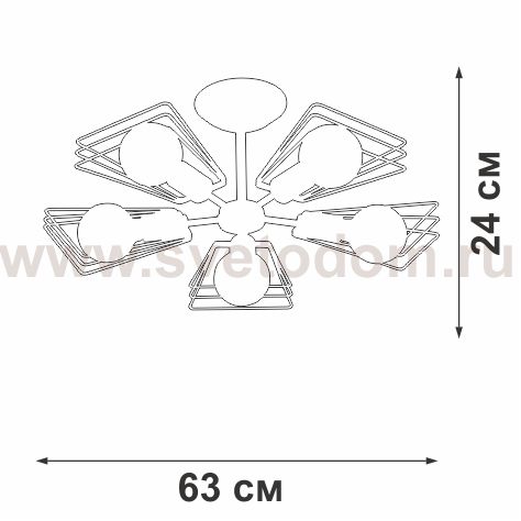 Люстра Vitaluce V4378-1/5P, 5xE27 макс. 60Вт