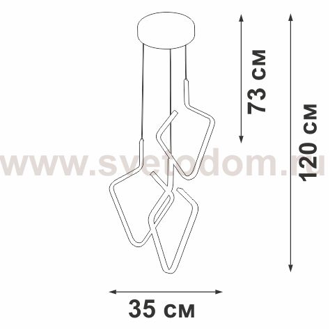 Светодиодный светильник Vitaluce V4608-0/3S, LED 57Вт, 3900-4200K, 5160Lm