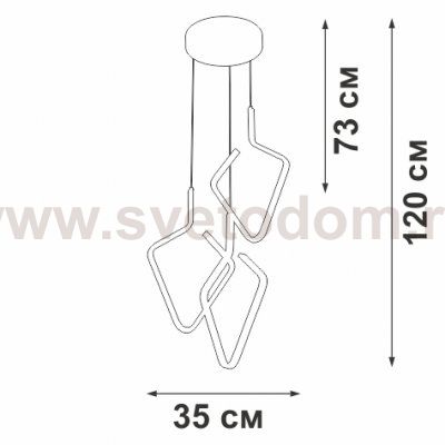 Светодиодный светильник Vitaluce V4608-0/3S, LED 57Вт, 3900-4200K, 5160Lm