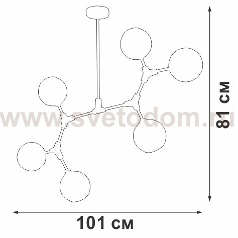 Люстра Vitaluce V48230-13/6P, 6хE27 макс. 40Вт