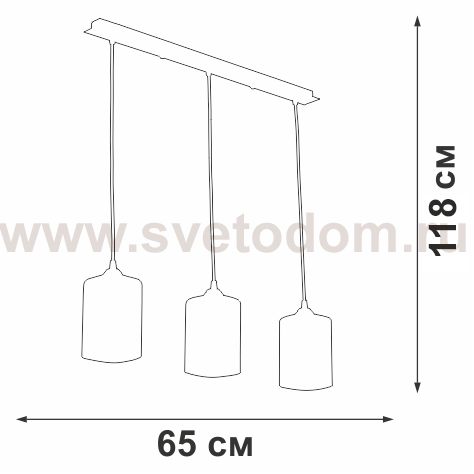 Люстра Vitaluce V4923-1/3S, 3xE27 макс. 40Вт