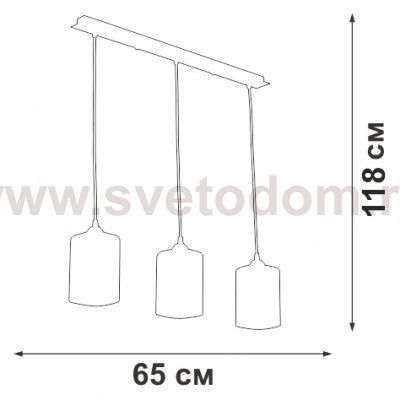 Люстра Vitaluce V4923-1/3S, 3xE27 макс. 40Вт