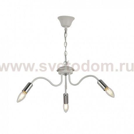 Люстра HIPER H123-3 3*E14*40Вт WHITE/CHROME Savona