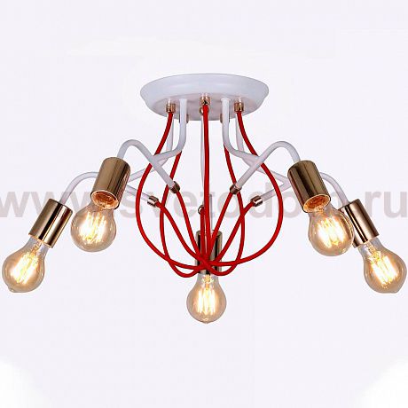 Люстра HIPER H001-5 5*E27*60Вт WHITE/GOLD Candella