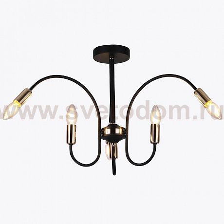 Люстра HIPER H003-6 6*E14*40Вт BLACK/GOLD Matera