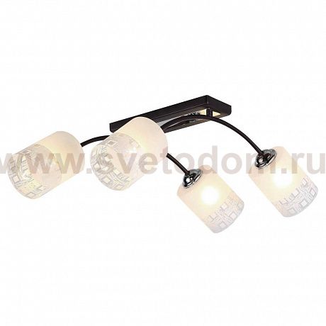 Люстра HIPER H010-4 4*E27*60Вт BLACK/CHROME Sally