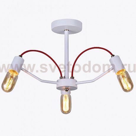 Люстра HIPER H002-3 3*E27*60Вт WHITE/GOLD Siena