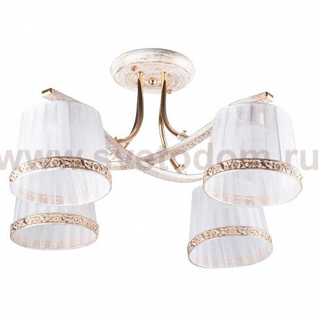 Люстра HIPER H016-4 4*E27*60Вт WHITE/GOLD Simona 