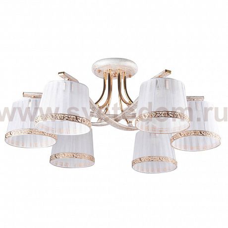 Люстра HIPER H016-6 6*E27*60Вт WHITE/GOLD Simona