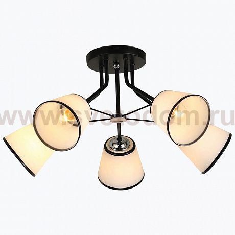 Люстра HIPER H009-5 5*E27*60Вт BLACK/CHROME Ursula