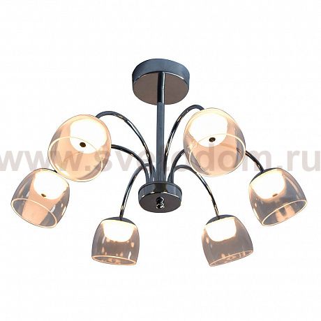 Люстра HIPER H821-6 LED 6*5Вт 3000K CHROME Aquarius