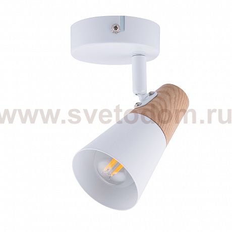 Светильник поворотный HIPER H079-1 1*E14*40Вт WHITE/LIGHT WOOD Susanna
