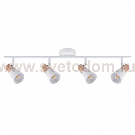 Светильник поворотный HIPER H079-4 4*E14*40Вт WHITE/LIGHT WOOD Susanna